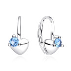 Strieborné náušnice srdiečka