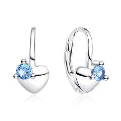 Strieborné náušnice srdiečka