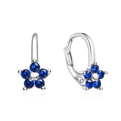 Strieborné dievčenské náušnice kvietky