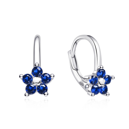 Strieborné dievčenské náušnice kvietky