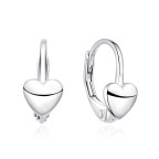Strieborné náušnice srdiečka