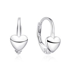 Strieborné náušnice srdiečka