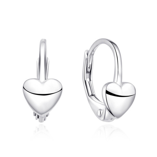Strieborné náušnice srdiečka