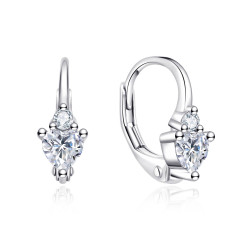 Dievčenské strieborné náušnice na klapku