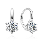 Strieborné náušnice so zirkónom 6mm