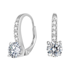 Strieborné náušnice so zirkónmi