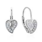 Strieborné dámske náušnice srdiečka