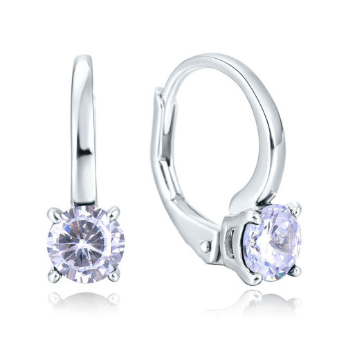 Strieborné dámske náušnice so zirkónmi