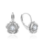 Strieborné náušnice kvietky