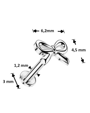 Labreta / piercing do ucha - mašlička