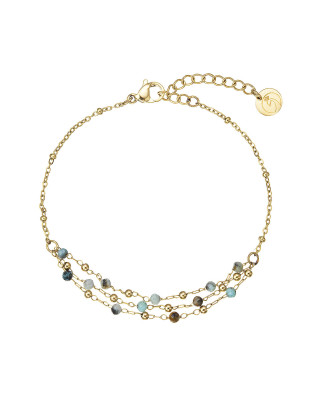 Náramok oceľový s africkým tyrkysom