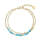 Náramok oceľový s modrým tyrkysom