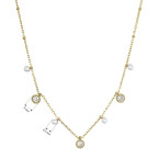 Náhrdelník oceľový s perličkami