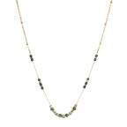Náhrdelník oceľový s africkým malachitom