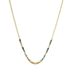 Náhrdelník oceľový s africkým tyrkysom