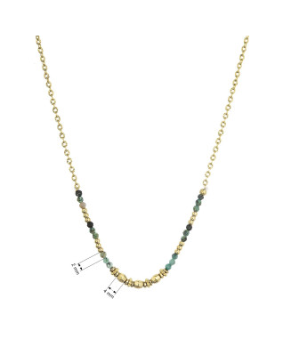 Náhrdelník oceľový s africkým tyrkysom