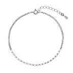 Strieborný náramok s howlitmi