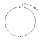 Strieborný náramok s howlitmi