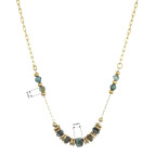 Náhrdelník oceľový s africkým tyrkysom