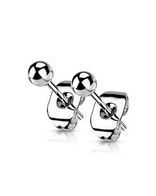 Titánové náušnice guličky 4 mm