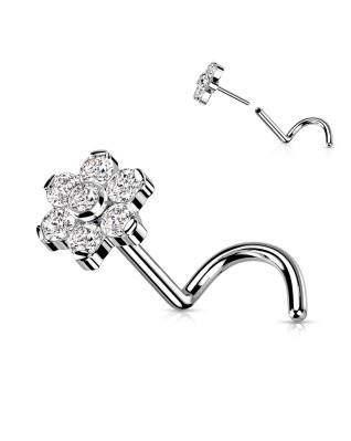 PUSH IN piercing do nosa TITAN, 0,8 x 6 mm