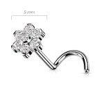 PUSH IN piercing do nosa TITAN, 0,8 x 6 mm