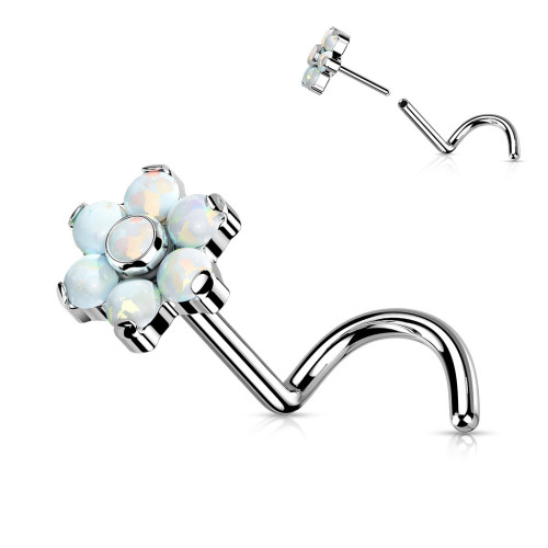 PUSH IN piercing do nosa TITAN, 0,8 x 6 mm