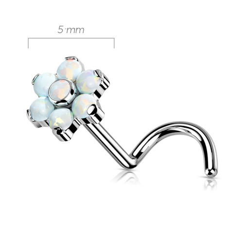 PUSH IN piercing do nosa TITAN, 0,8 x 6 mm