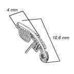 Ozdoba - pierko k PUSH IN piercingu - pierko