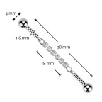 Industrial piercing so zirkónmi