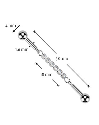 Industrial piercing so zirkónmi