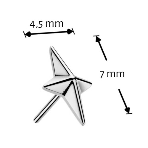 Ozdobná časť k PUSH IN piercingu TITAN