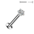 Piercing do brady hviezdička - PUSH IN labreta
