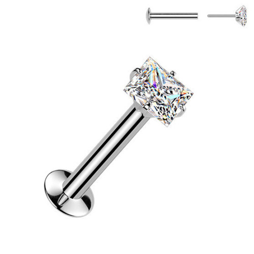 Piercing do brady štvorček - PUSH IN labreta