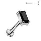 Piercing do brady obdĺžnik - PUSH IN labreta TITAN