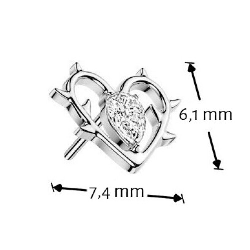 Ozdobná časť k PUSH IN piercingu TITAN