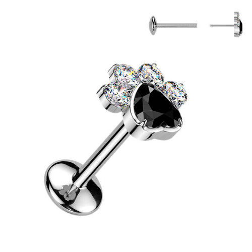 Piercing do brady labka - PUSH IN labreta TITAN