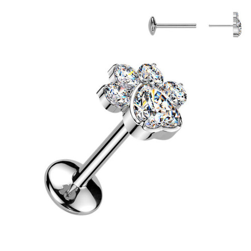 Piercing do brady labka - PUSH IN labreta TITAN