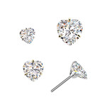 Ozdobná časť k PUSH IN piercingu Moissanit TITAN, 0,5ct (5mm)