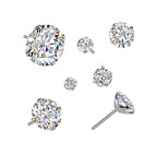 Ozdobná časť k PUSH IN piercingu Moissanit TITAN, 1ct (6,5mm)