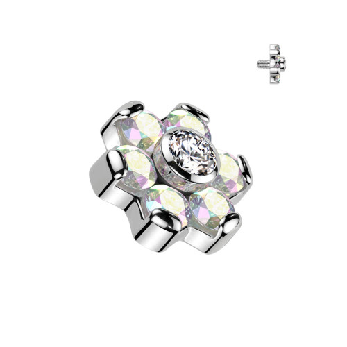 Microdermal - ozdobná časť kytička TITAN