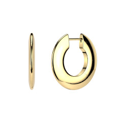 Pozlátené titánové náušnice - kruhy 15 mm