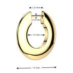 Pozlátené titánové náušnice - kruhy 19 mm