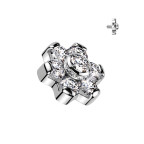 Náhradná ozdoba k dermálu / labrete TITAN, závit 1,2 mm