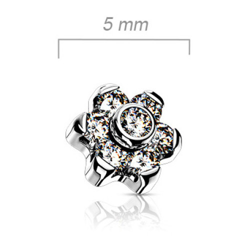 Náhradná ozdoba k dermálu / labrete TITAN, závit 1,2 mm