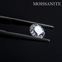 Titánové náušnice PUSH-IN s moissanitmi 4mm (2 x 0.25ct)