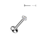 Piercing do brady - PUSH IN labreta TITAN Moissanit 0.06ct (2,5mm)