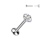 Piercing do brady - PUSH IN labreta TITAN Moissanit 0.25ct (4mm)