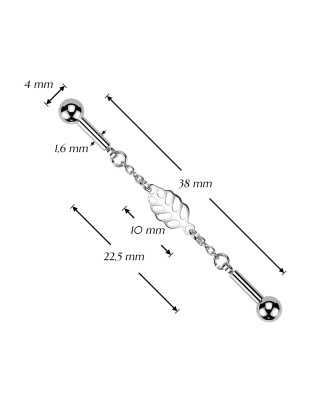 Industrial piercing so zirkónmi