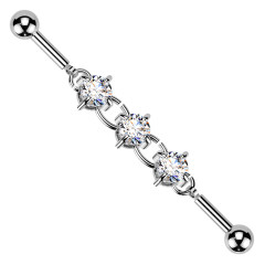 Industrial piercing so zirkónmi
